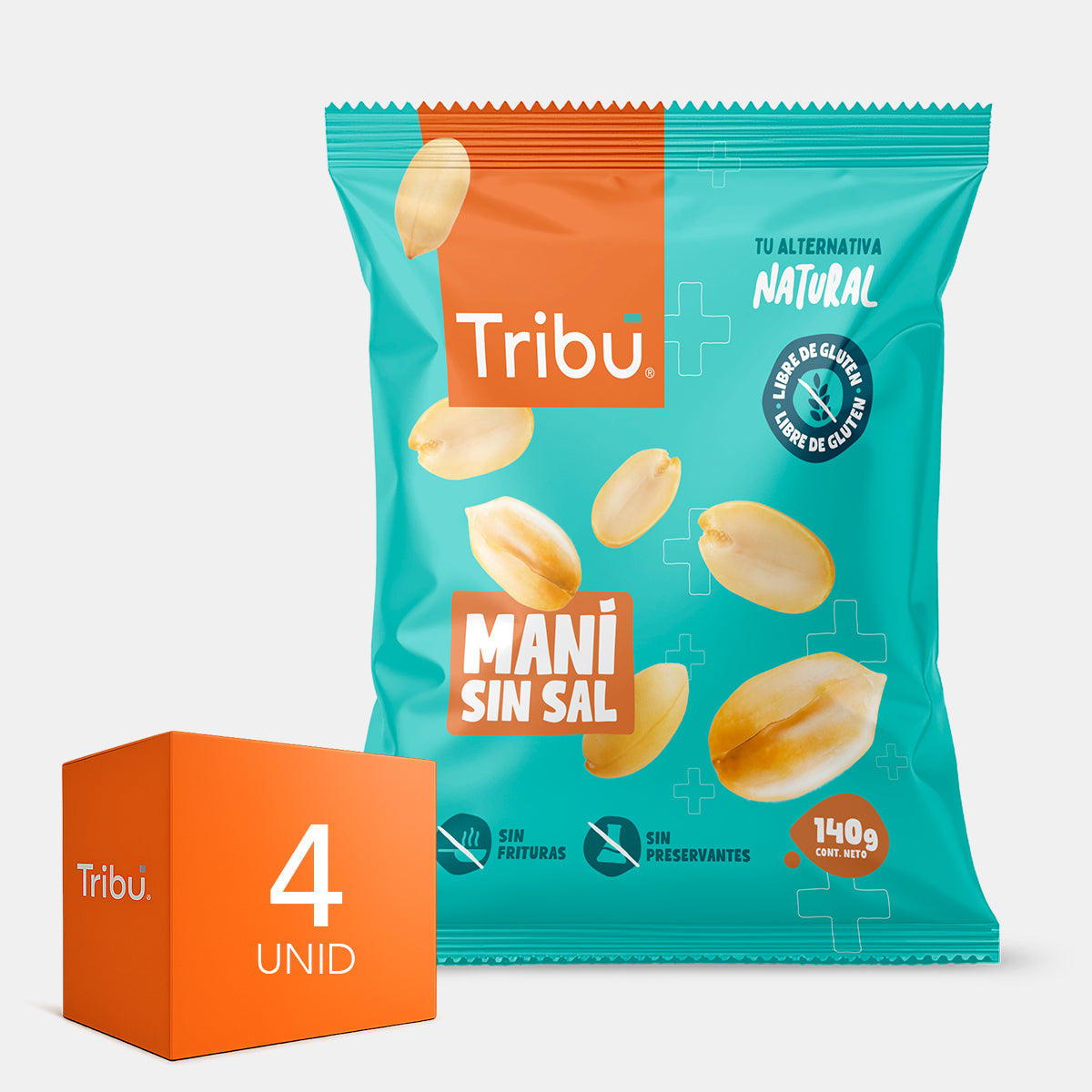Mani sin Sal 140g TRIBU (4 unidades)