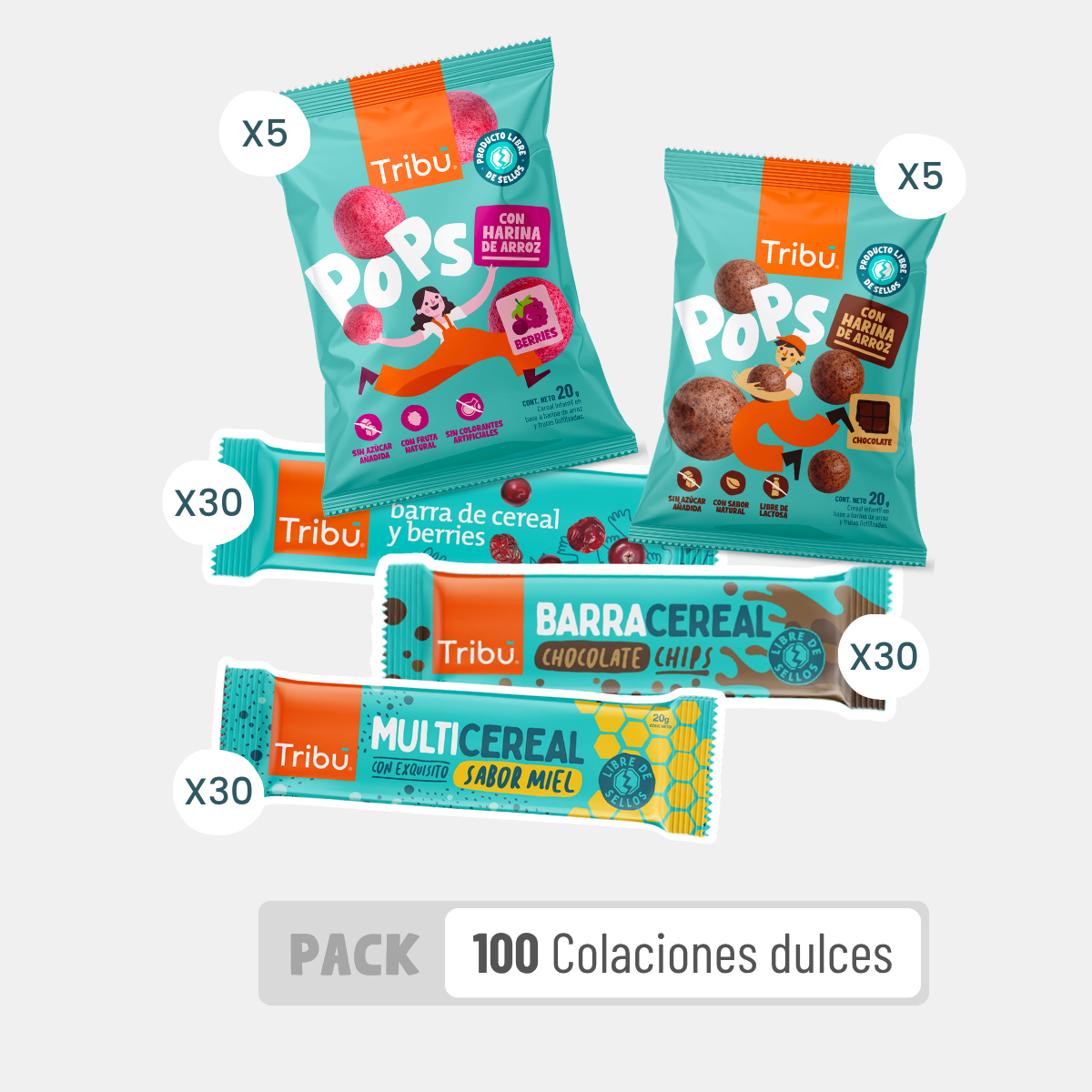Pack 100 Colaciones Dulces
