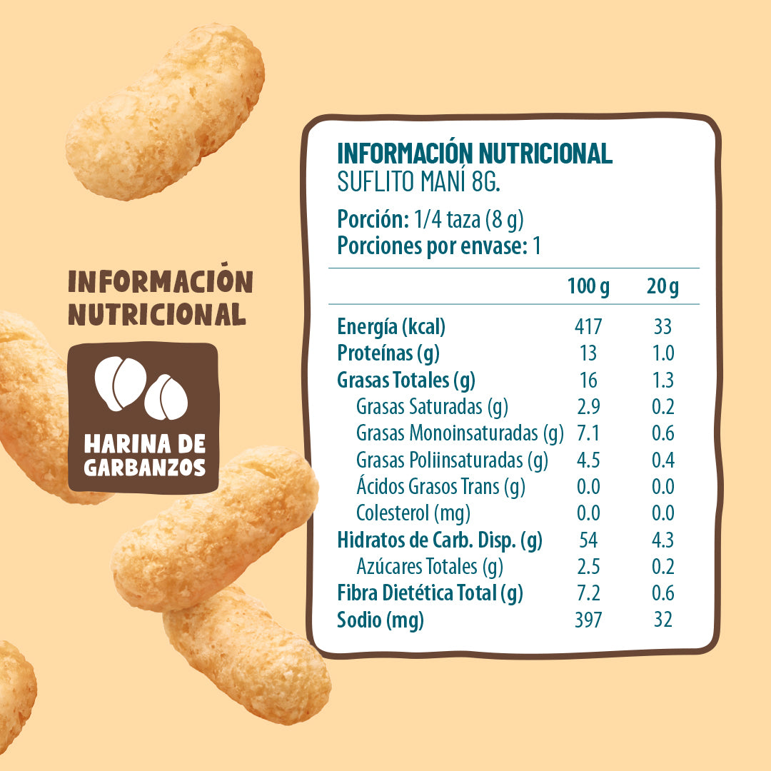 Suflitos Maní 8g (30 Unidades)