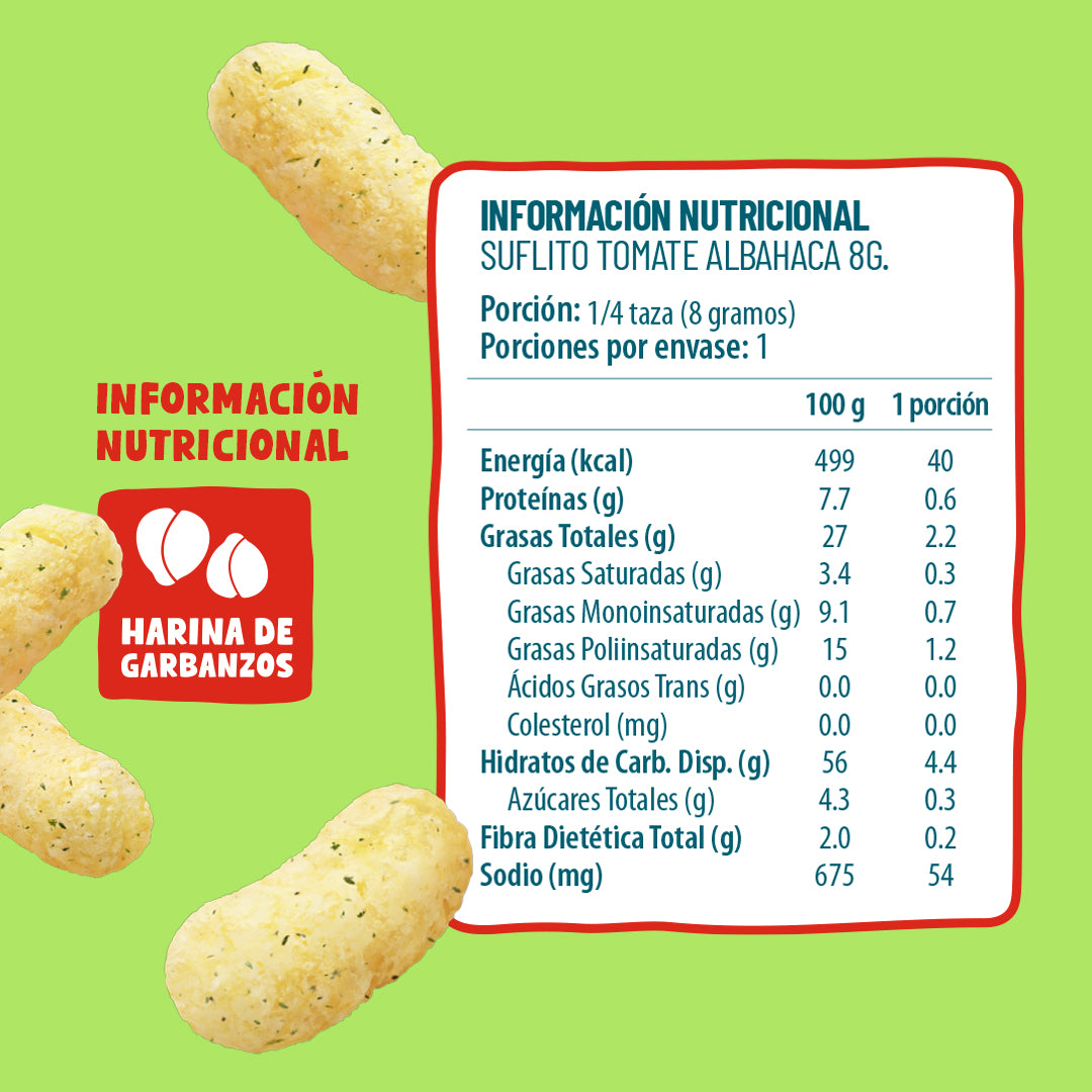 Suflitos Tomate Albahaca 8g (30 Unidades)