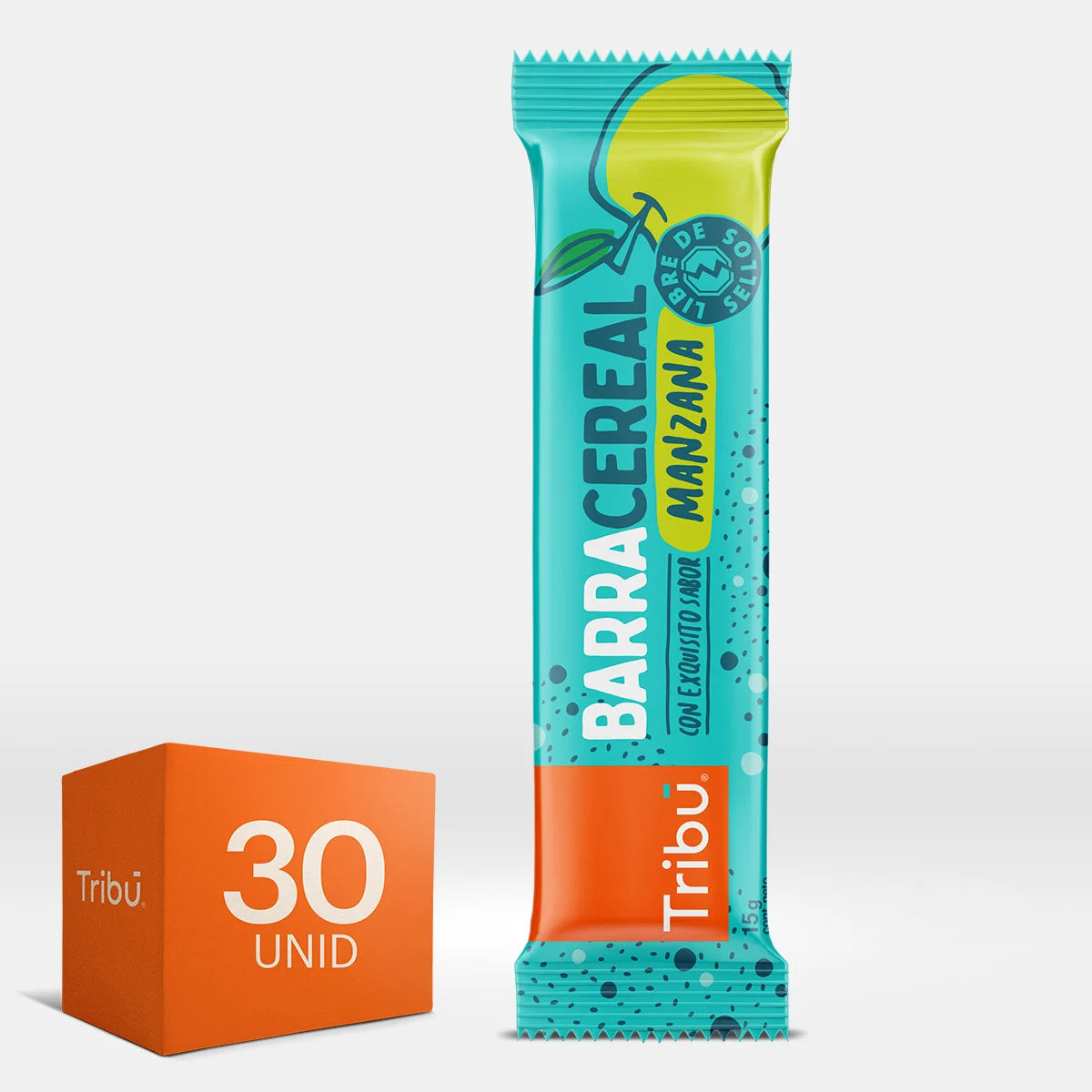 BARRA CEREAL MANZANA 20 GRS (30 UNIDADES)