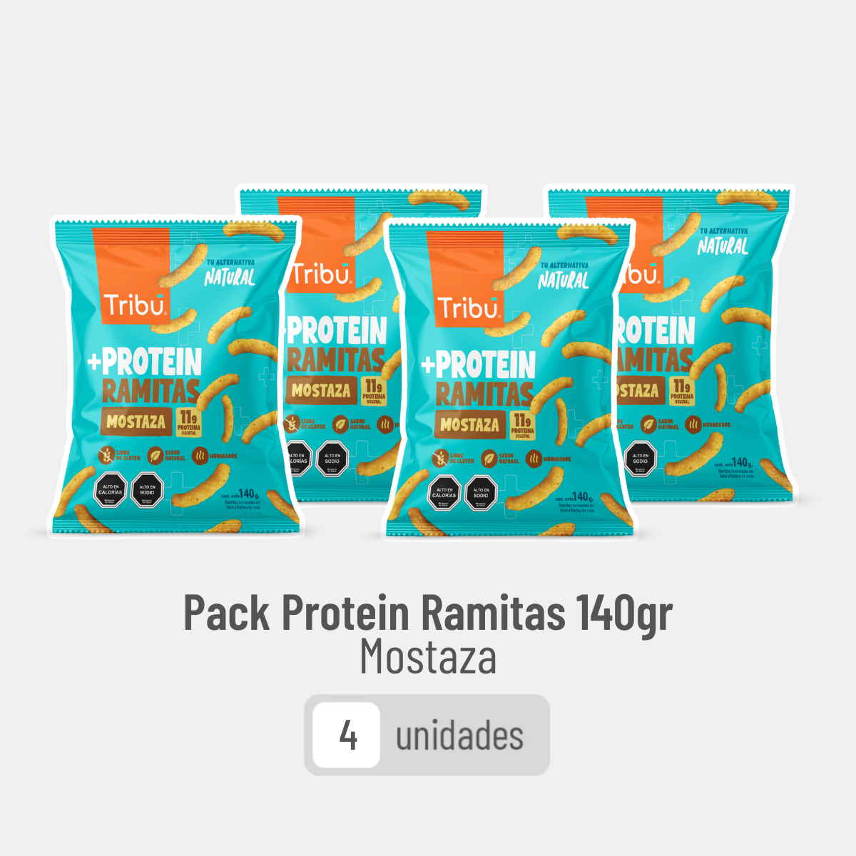 Pack Protein Ramitas Mostaza (4 unidades de 140g)
