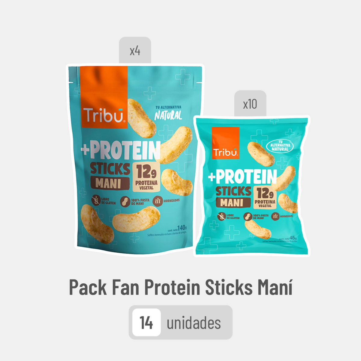 Pack Fan Protein Sticks Maní (14 uds)