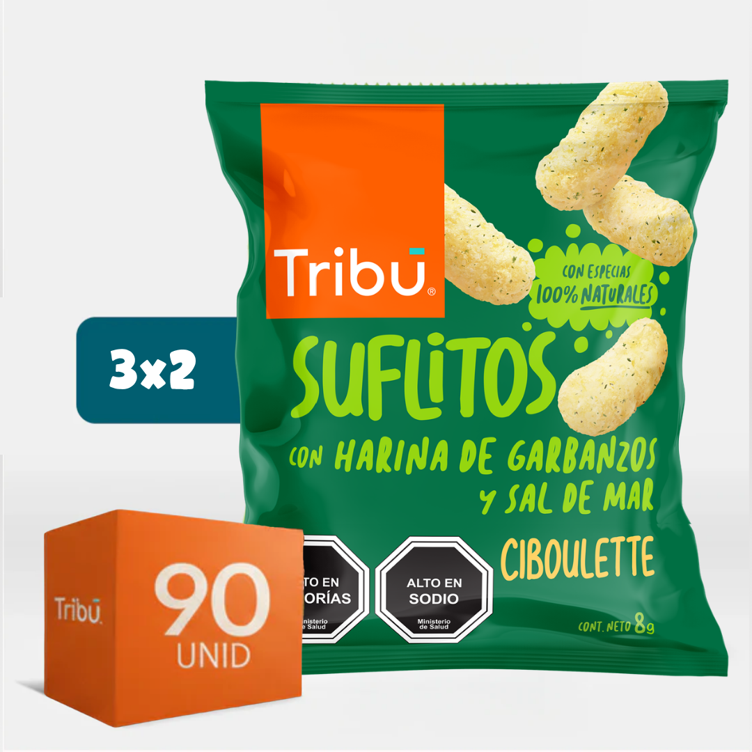 Pack 3x2 Suflitos Ciboulette 8g (90 unidades)