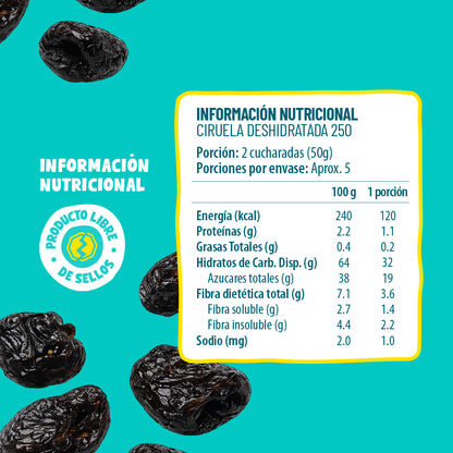 Ciruela Deshidratada Sin Carozo 250g