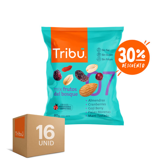 MIX FRUTOS DEL BOSQUE TRIBÚ 80 GRS (16 UNIDADES)