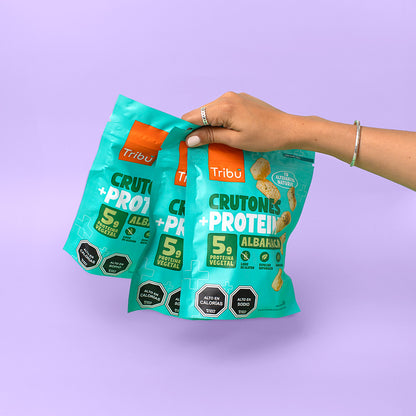 Crutones Protein Albahaca 80g (3 Unidades)