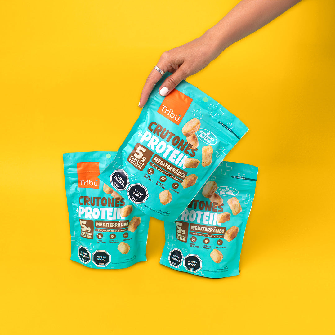 Crutones Protein Mediterráneo 80g (3 Unidades)