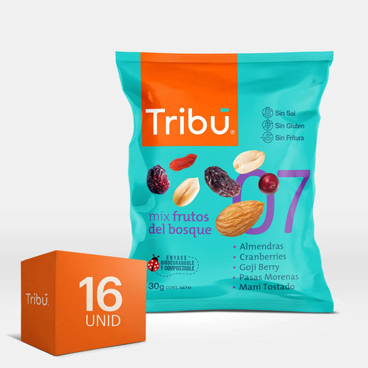 MIX FRUTOS DEL BOSQUE TRIBÚ 30 GRS (16 UNIDADES)