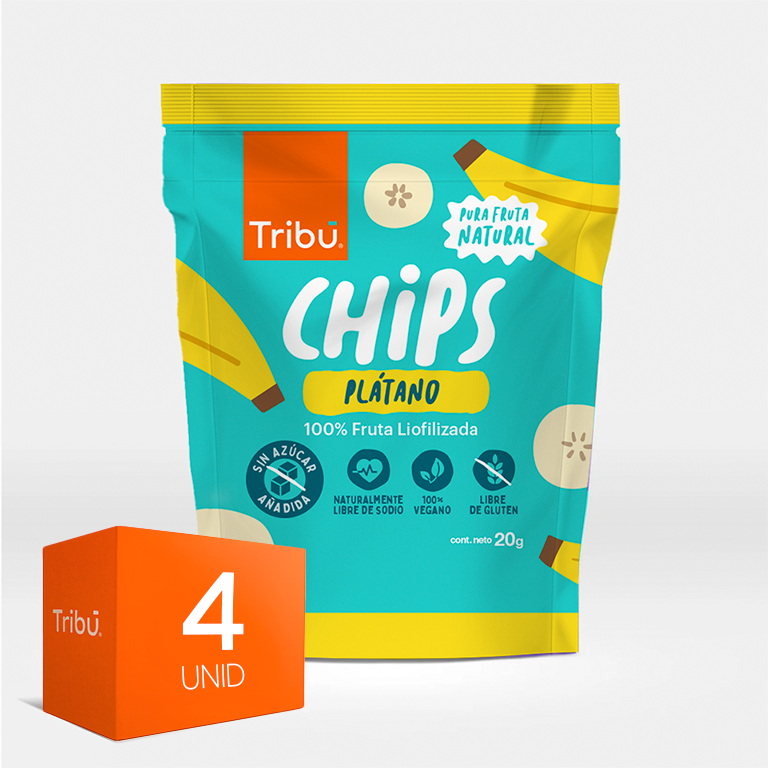CHIPS DE PLÁTANO 20GR LIOFILIZADA (4 UNIDADES)
