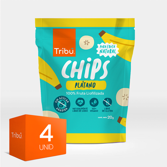 CHIPS DE PLÁTANO 20GR LIOFILIZADA (4 UNIDADES)