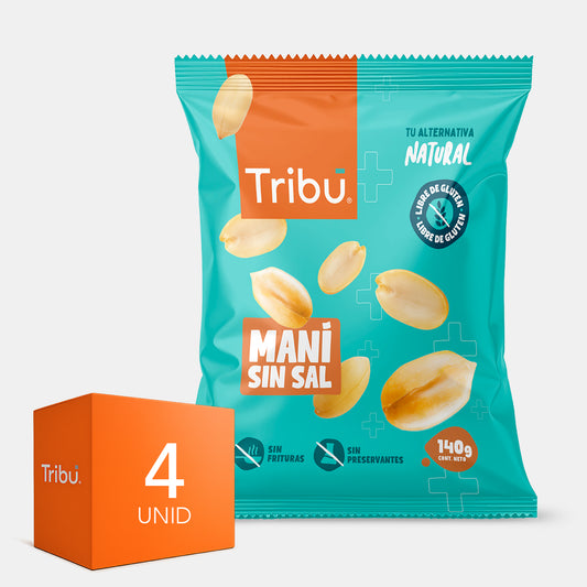 Mani sin Sal 140g TRIBU (4 unidades)