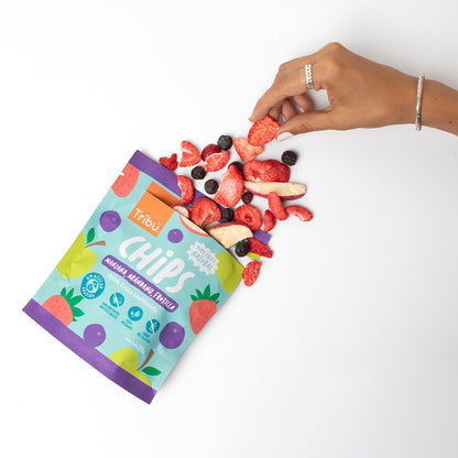 Chips liofilizadas Manzana, Arándano, Frutilla 20g (4 Unidades)