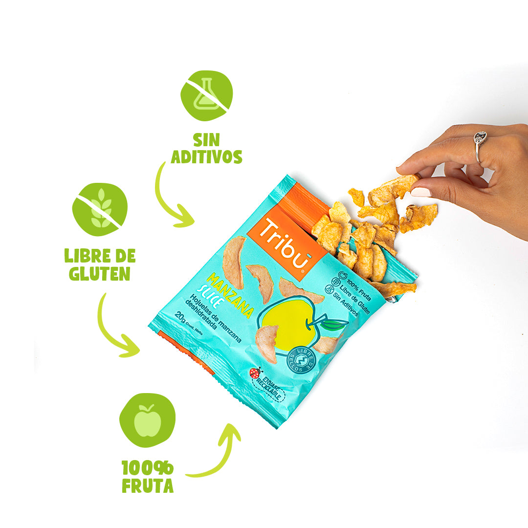 Manzana Slice Deshidratada 20g (10 Unidades)