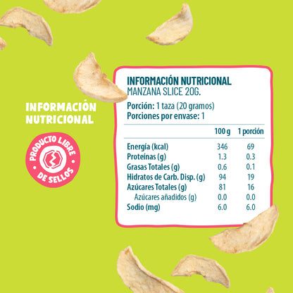 Manzana Slice Deshidratada 20g (10 Unidades)