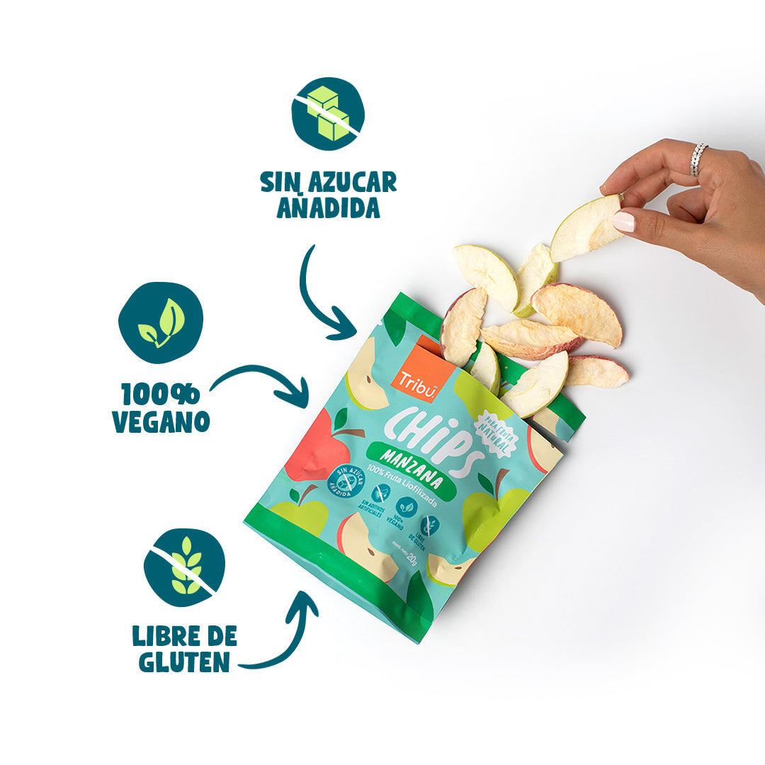 Chips Liofilizadas Manzana 20g Liofilizada (4 Unidades)