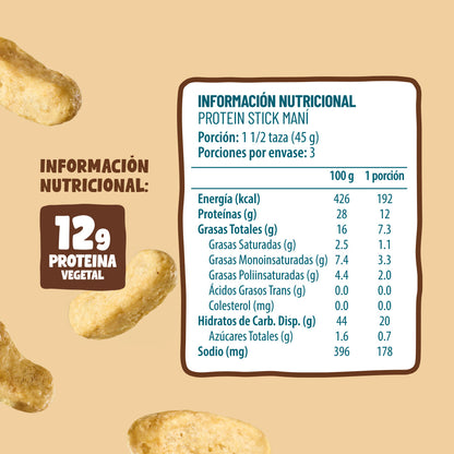 Protein Sticks Maní 140g (Tamaño XL)