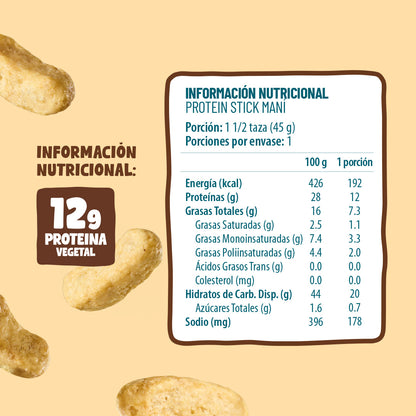 Protein Sticks Maní 45g (5 Unidades)