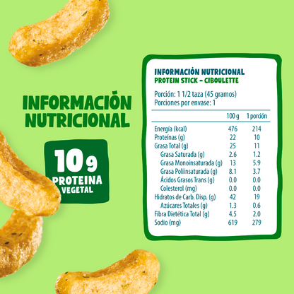 PROTEIN STICKS DE CIBOULETTE 45GR (5 UNIDADES)