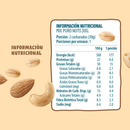 Mix Puro Nuts 30g (16 Unidades)