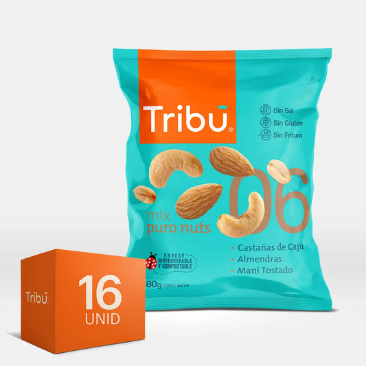 MIX PURO NUTS TRIBÚ 80 GRS (16 UNIDADES)