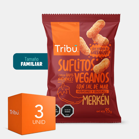 Suflitos Merkén Tamaño Familiar 95g (3 Unidades)