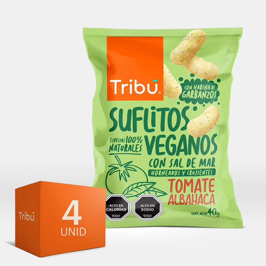 SUFLITOS VEGANOS TOMATE ALBAHACA 40GR (4 UNIDADES)