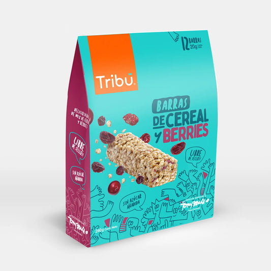 BARRA CEREAL BERRIES TRIBÚ 20 GRS (CAJA DOYPACK 12 UNIDADES)