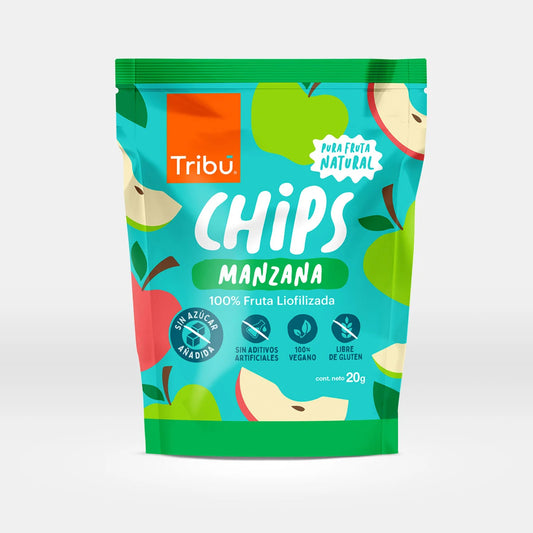 CHIPS DE MANZANA TRIBÚ 20GR LIOFILIZADA (1 UNIDAD)