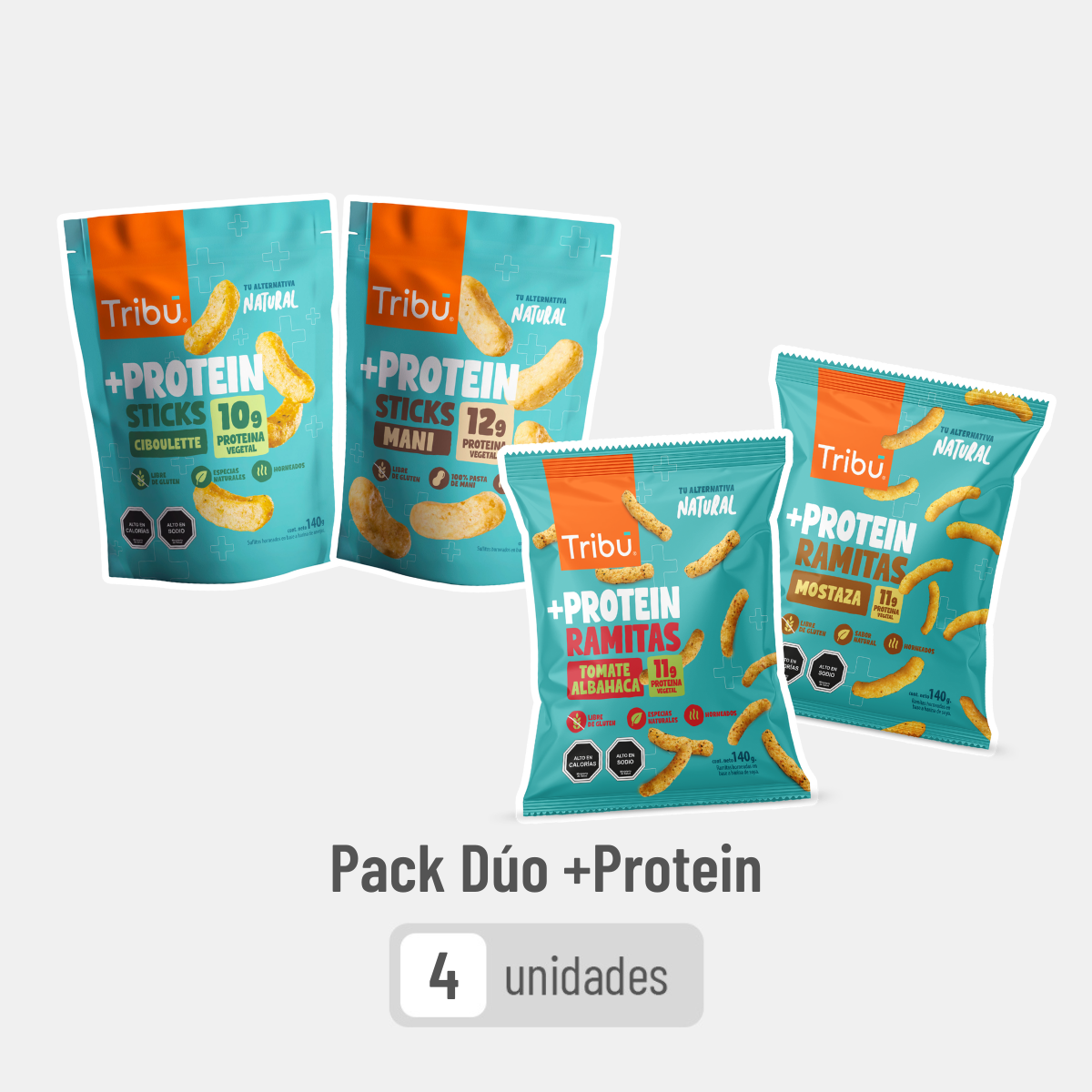 Pack Dúo +Protein (4 unidades)